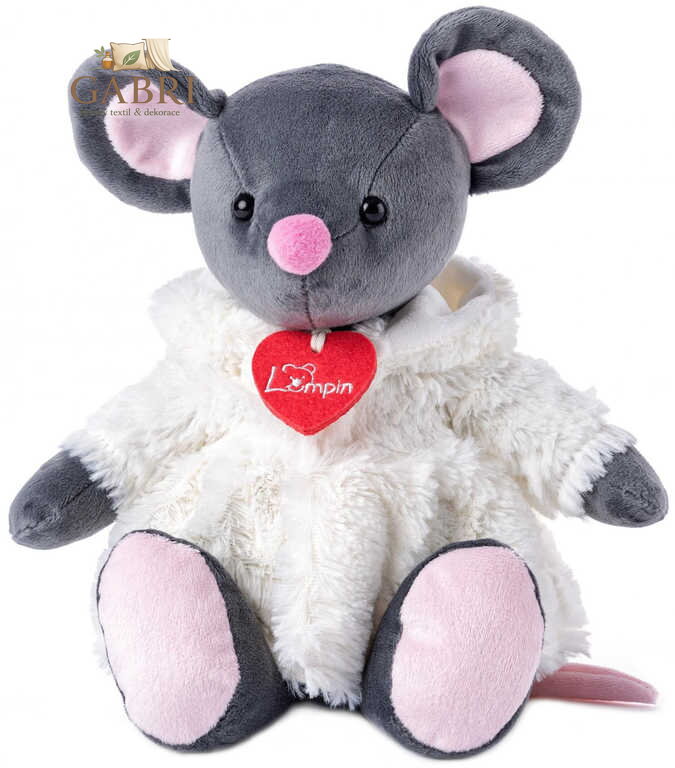 LUMPIN PLYŠ Myška Azumi 28cm v bílém kožíšku *PLYŠOVÉ HRAČKY*