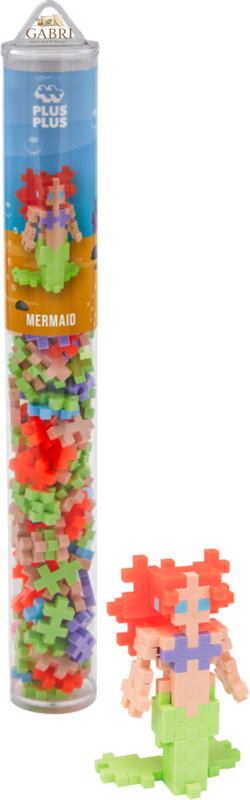 STAVEBNICE Plus-Plus Mořská panna 2D/3D set 100 dílků v tubě plast