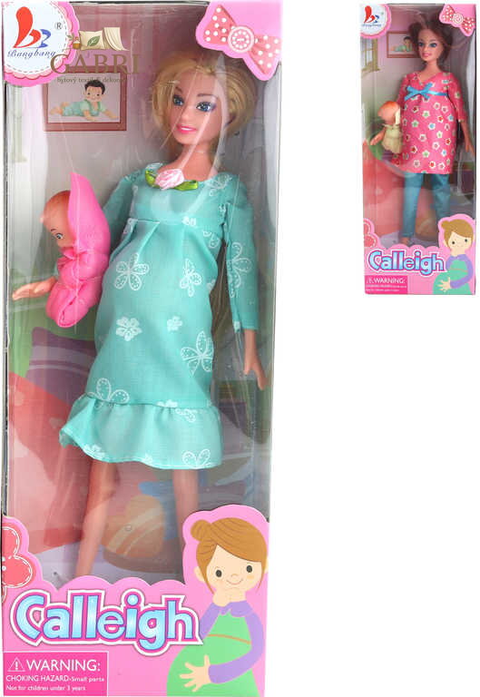 Calleigh panenka těhotná maminka 27cm set s miminkem v bříšku 2 druhy