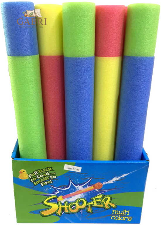Dělo vodní soft 38cm pěnová trubice lehká dvoubarevná na vodu 4 barvy