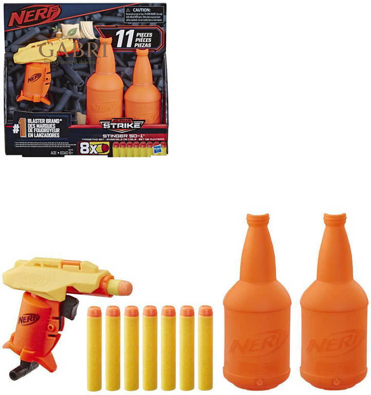 HASBRO NERF Alpha Strike Stinger set blaster s 8 šipkami a 2 cíli k sestřelení