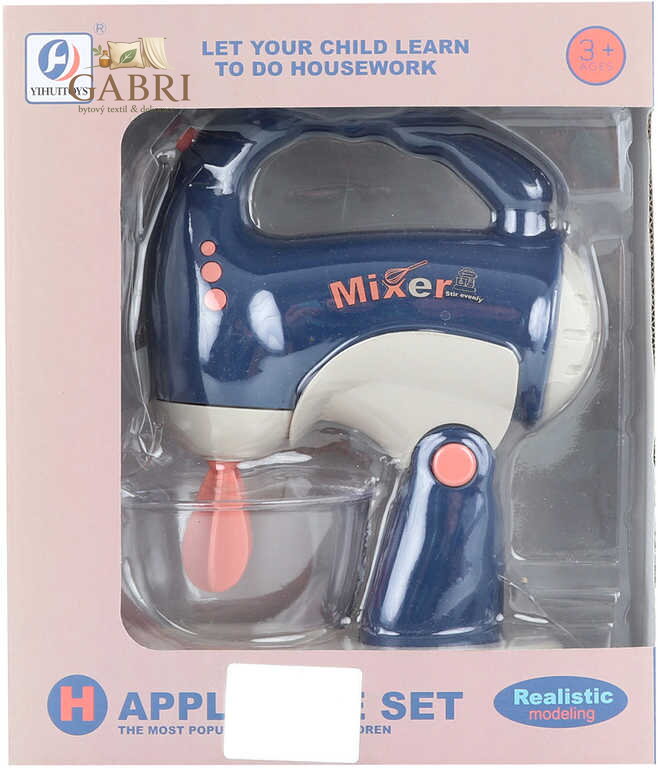 Šlehač dětský ruční mixér na baterie Světlo Zvuk plast