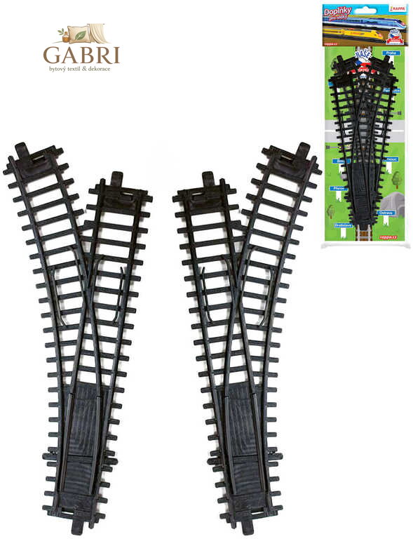 Naše železnice výhybka set 2ks koleje doplněk k vláčkodráze