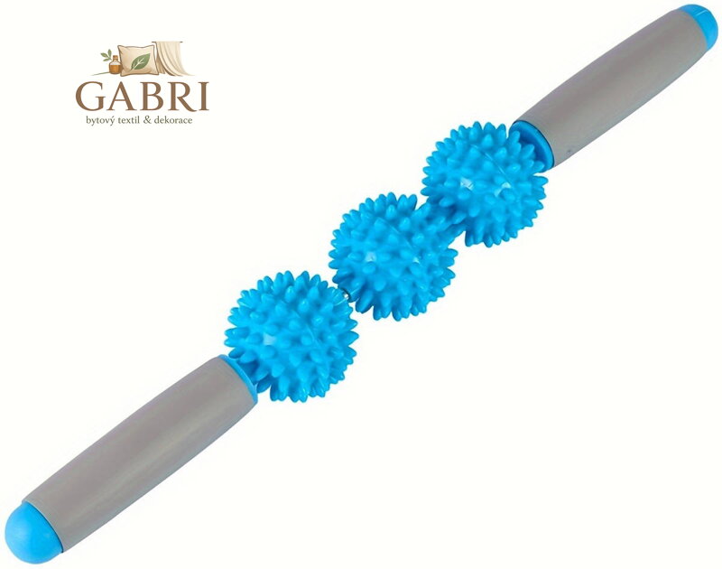 MERCO Tyč masážní rehabilitační 40cm roller na uvolnění svalů modrý