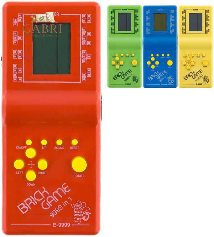 Hra retro postřehová elektronická Kvadrix na baterie Tetris 4 barvy