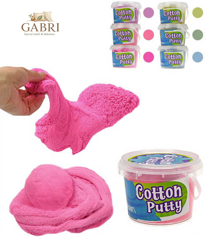 Cotton putty 500gr magická hmota tvarovací písek v kelímku 6 barev