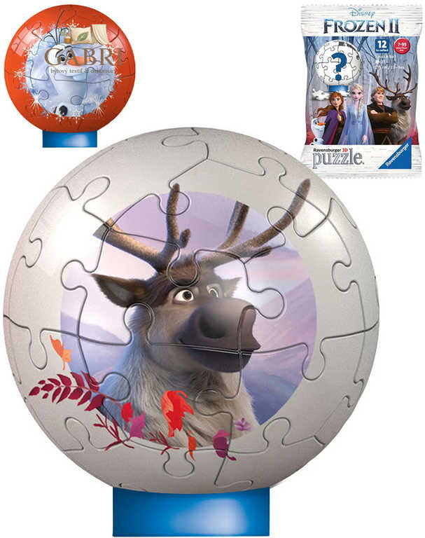 RAVENSBURGER PUZZLE 3D Frozen 2 puzzleball 27 dílků s překvapením