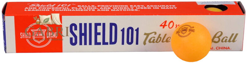 Míčky na stolní tenis ping pong Shield 101 oranžové 4cm set 6ks krabička