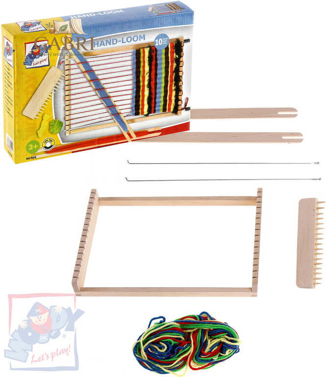 WOODY DŘEVO Tkalcovský stav set s bavlnkami *DŘEVĚNÉ HRAČKY*