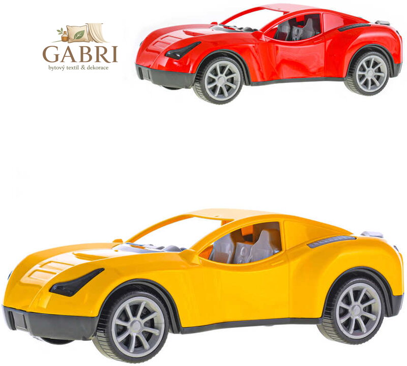 Auto sportovní plastové 38cm volný chod 2 barvy