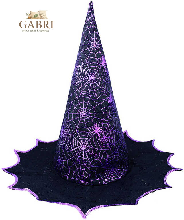 KARNEVAL Klobouk čarodějnický fialový dospělý *KARNEVALOVÝ DOPLNĚK*