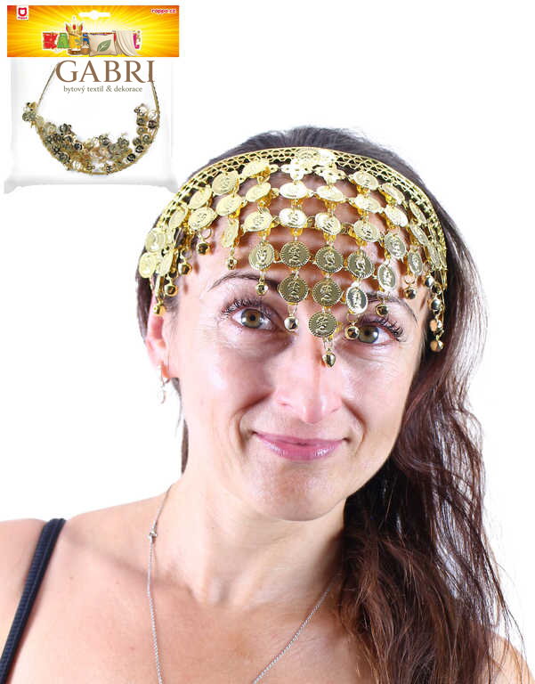 KARNEVAL Čelenka orientální s penízky *KARNEVALOVÝ DOPLNĚK*