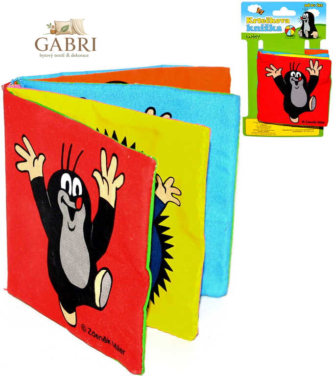 KRTEK (Krteček) Knížečka textilní baby obrázková pro miminko