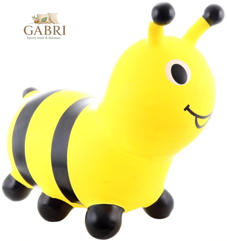 Hopsadlo gumové Včelka set baby skákadlo zvířátko s pumpičkou