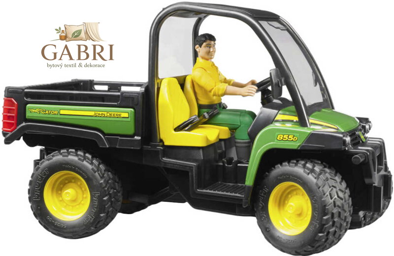 BRUDER 02490 John Deere Gator XUV 855D set s figurkou řidiče