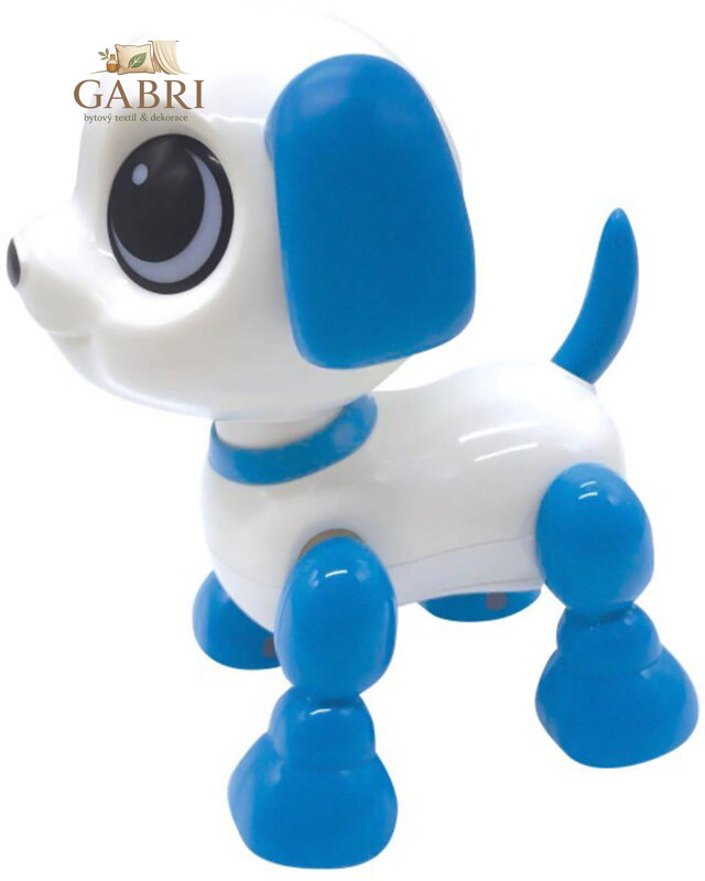 LEXIBOOK Mini robot pes interaktivní chodící na baterie Světlo Zvuk