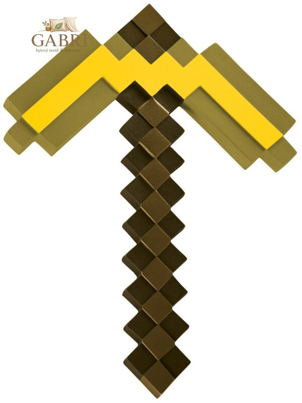 Minecraft krumpáč zlatý 41cm plastová replika zbraně