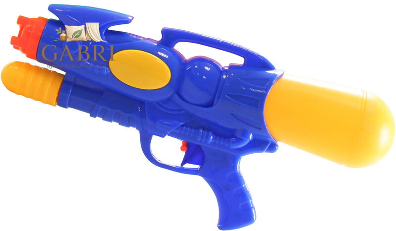 Pistole vodní 31cm se zásobníkem s pumpováním na vodu 2 barvy