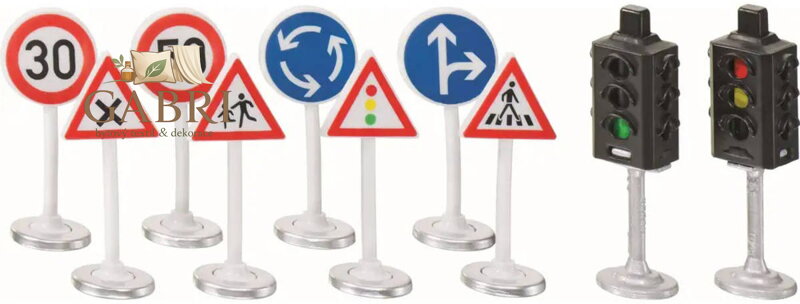 SIKU World Semafory + dopravní značky set 10ks plast 5597