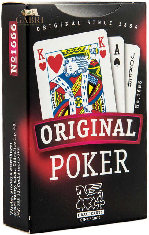 HRA Karty Poker 54 listů papírová krabička *SPOLEČENSKÉ HRY*