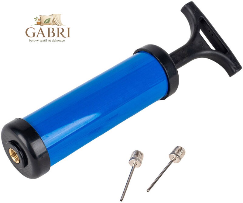 ACRA Pumpička ruční 17cm set s jehlou modrá