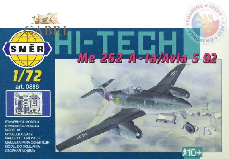 SMĚR Model letadlo Messerschmitt Me 262 A (stavebnice letadla)