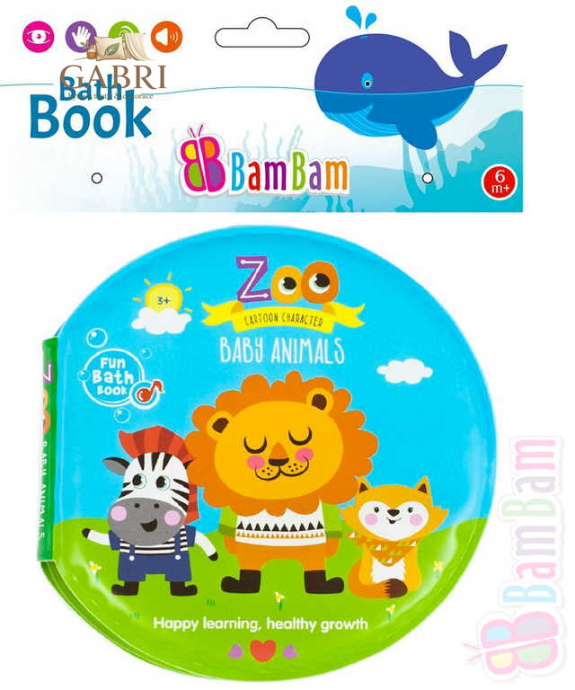 BAM BAM Baby knížečka do vody na koupání zvířátka ZOO plast