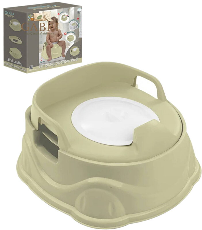 DOLU Nočník / sedátko na WC / baby stolička 3v1 světle zelená