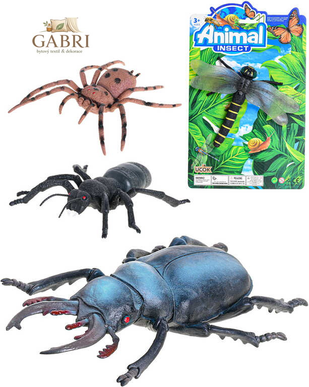 Zvířátko hmyz 18-23cm 4 druhy na kartě plast