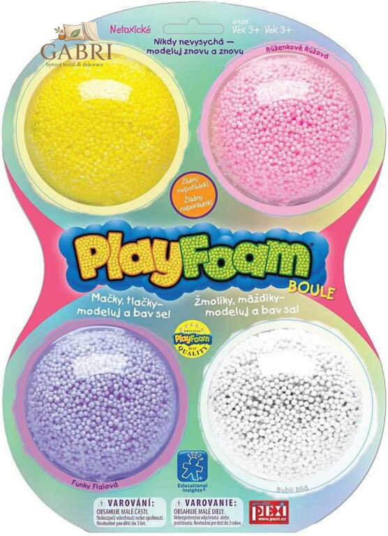 PlayFoam pěnová kuličková modelína boule set 4 barvy holčičí I.