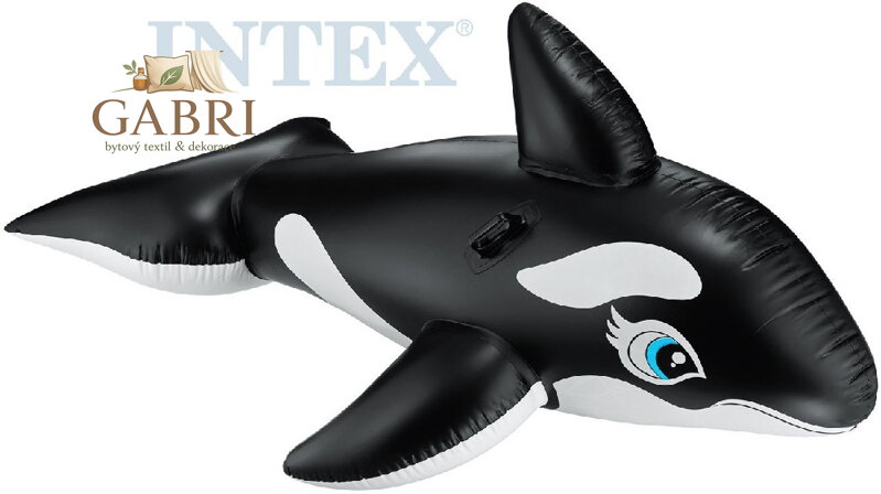 INTEX Velryba nafukovací 193x119cm dětské plavidlo s úchyty do vody 58561