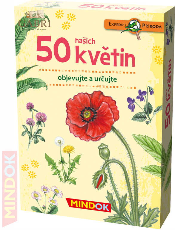 MINDOK HRA kvízová Expedice Příroda: 50 našich květin naučná