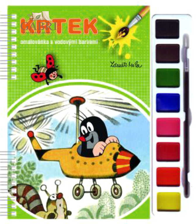 AKIM Omalovánky set s barvami a štětcem Krtek (Krteček) 2