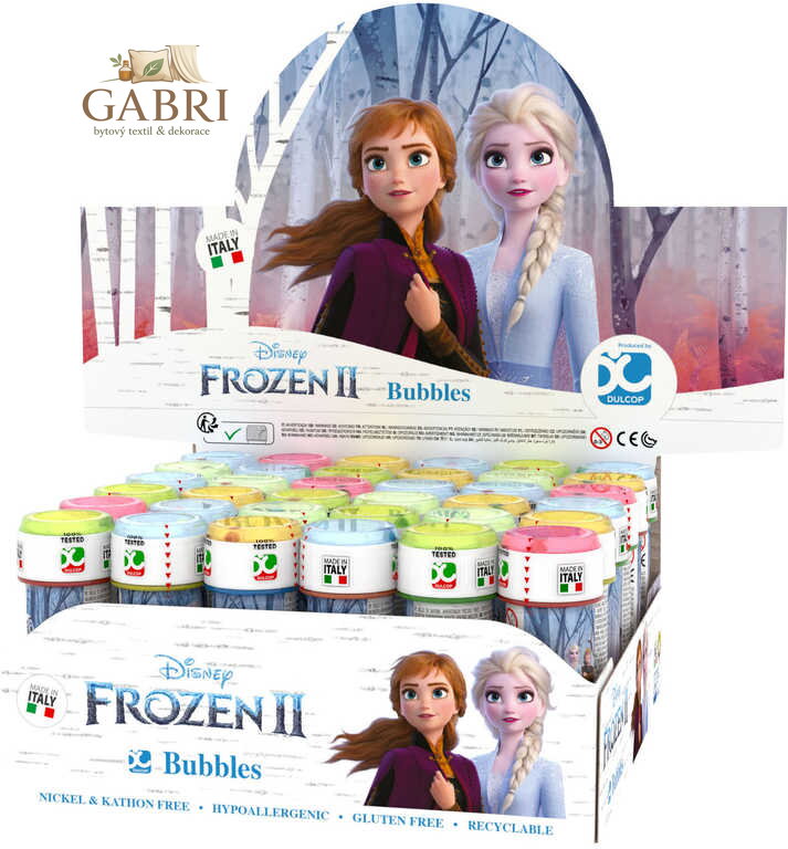 Bublifuk Frozen 2 (Ledové království) 60ml dětský bublifukovač s hrou ve víčku