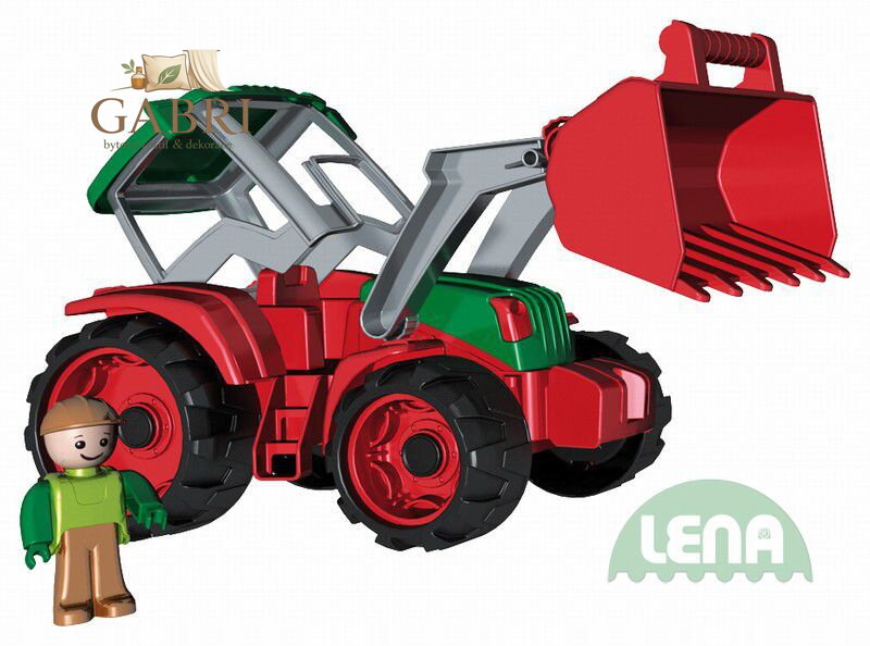 LENA Truxx Traktor 33cm s figurkou řidič (vozítko na písek)