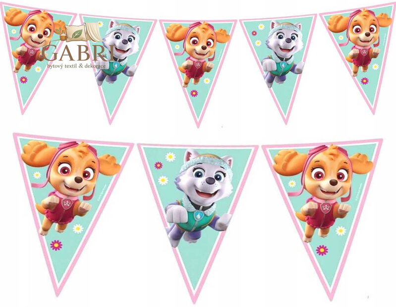 PROCOS Girlanda vlaječková Tlapková Patrola ozdobný závěs dekorace na párty I.