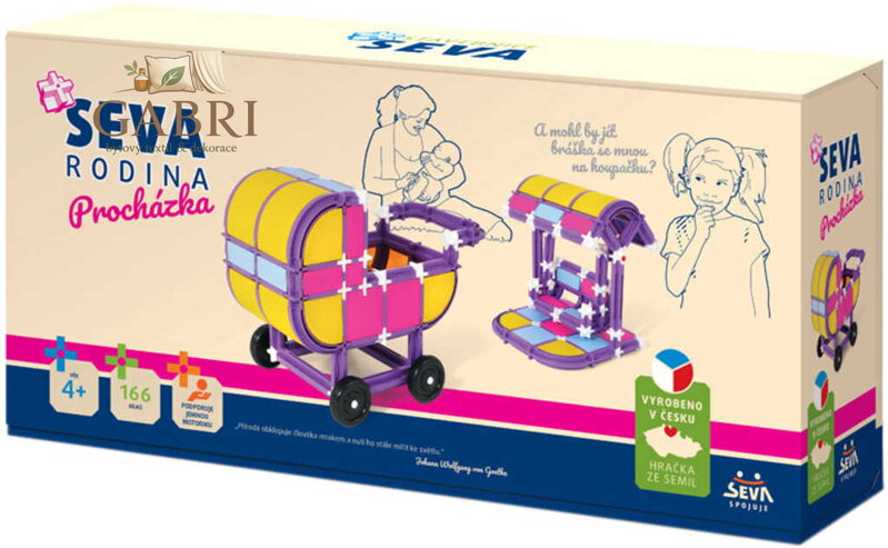 SEVA Rodina Procházka plastová STAVEBNICE 166 dílků