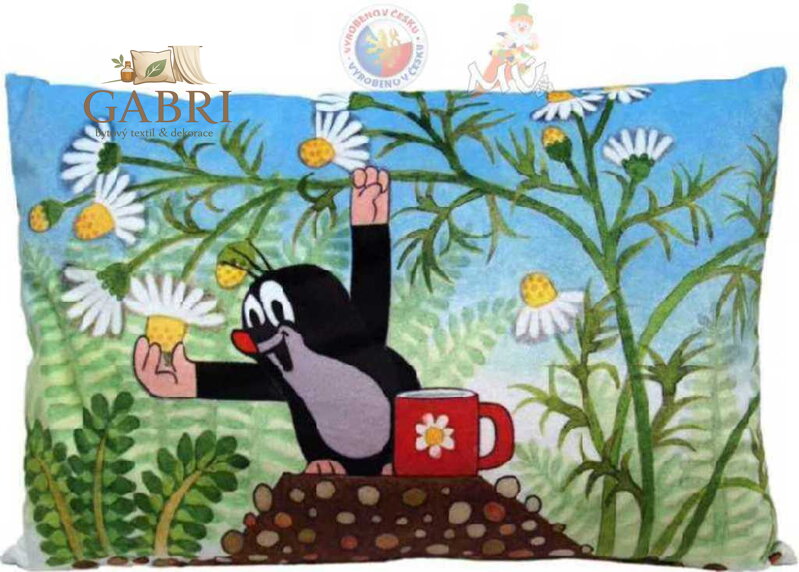 MORAVSKÁ ÚSTŘEDNA Polštář Krtek 45x30cm Heřmánek *PLYŠOVÉ HRAČKY*