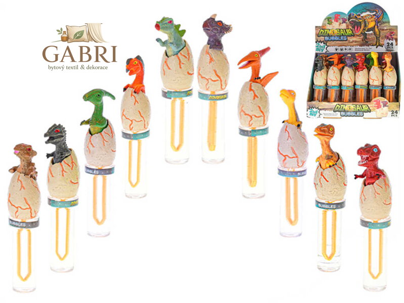 Bublifuk dinosaurus ve vajíčku 16cm dětský bublifukovač různé druhy