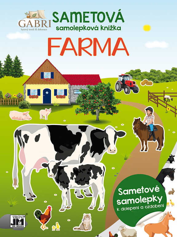 JIRI MODELS Sametová samolepková knížka Farma