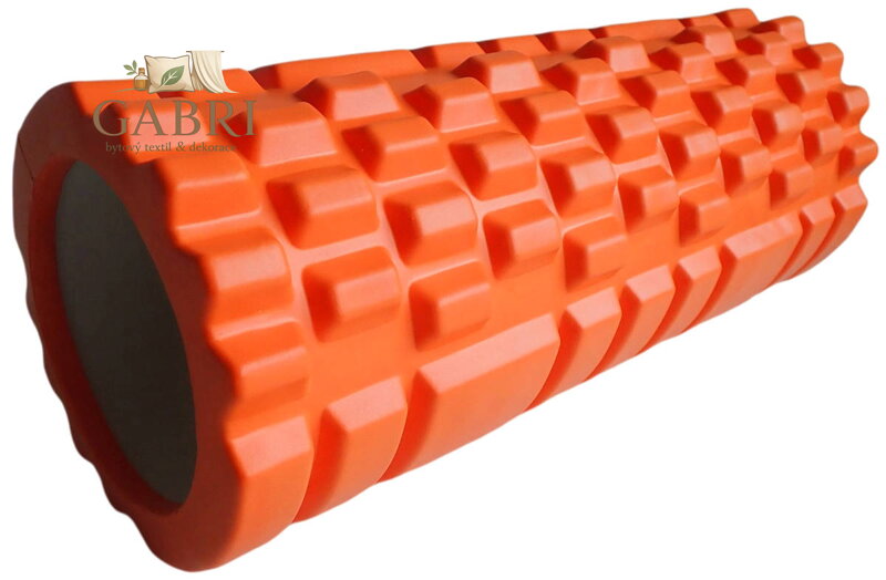 ACRA Válec masážní 33x14cm fitness roller oranžový plast