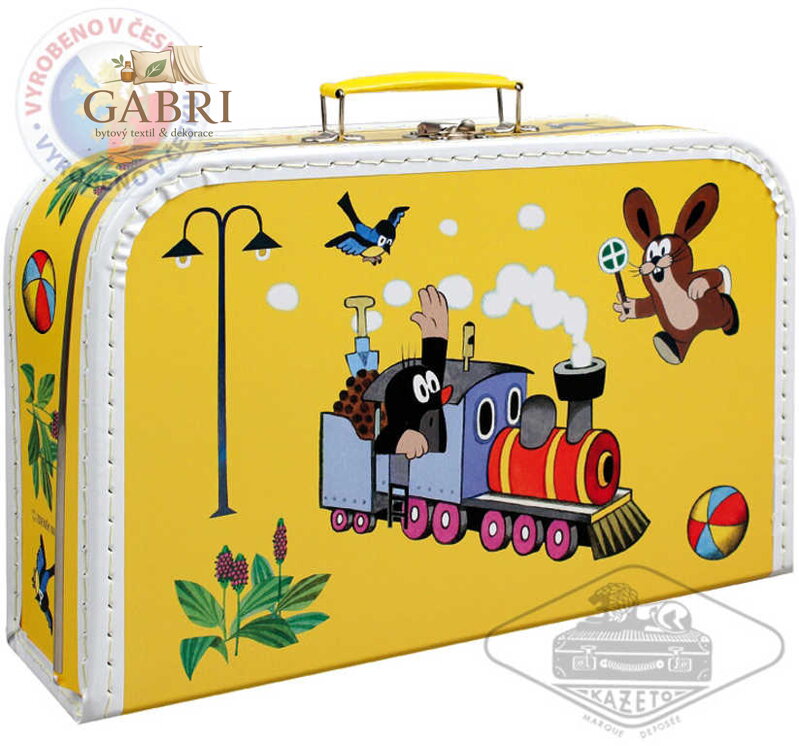 KAZETO Kufřík dětský školní KRTEK II (krteček) světle žlutý velký