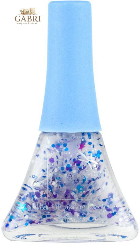 LUKKY Lak na nehty dětský fialovo-bílo-modrý slupovací hvězdičky 5,5ml