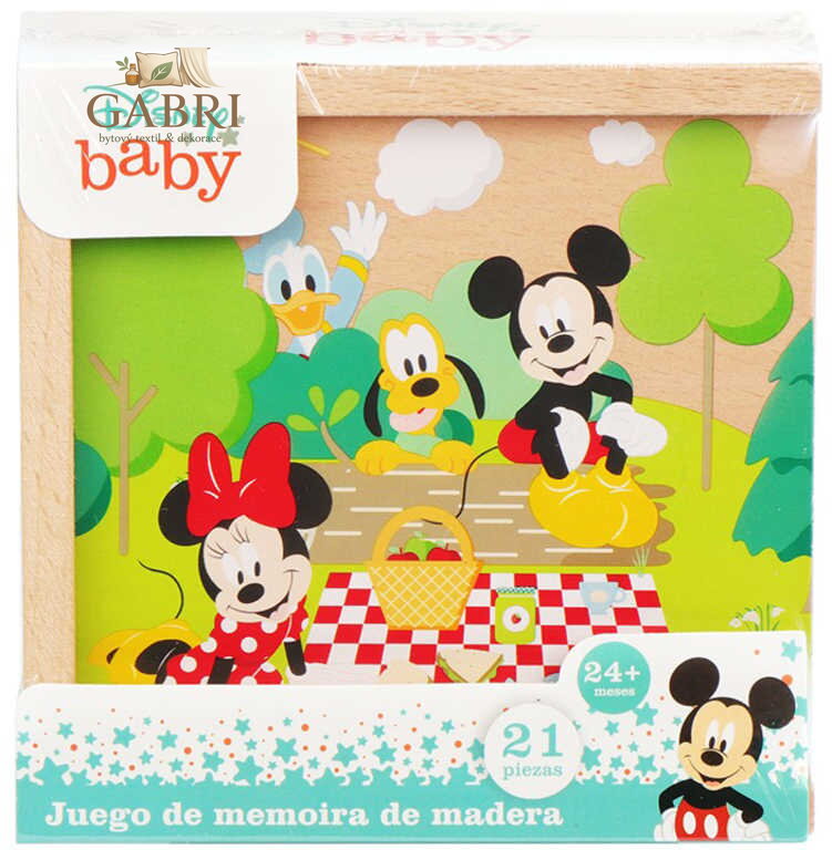 DŘEVO Hra Domino Mickey Mouse 21 dílků v krabičce *SPOLEČENSKÉ HRY*