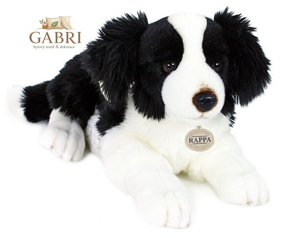 PLYŠ Pes Border Kolie 45cm ležící Eco-Friendly *PLYŠOVÉ HRAČKY*