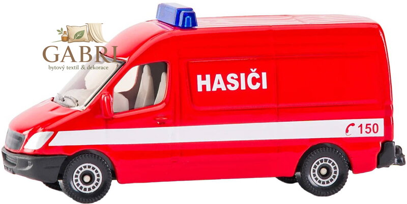 SIKU Auto hasiči dodávka červená CZ model kov 0808