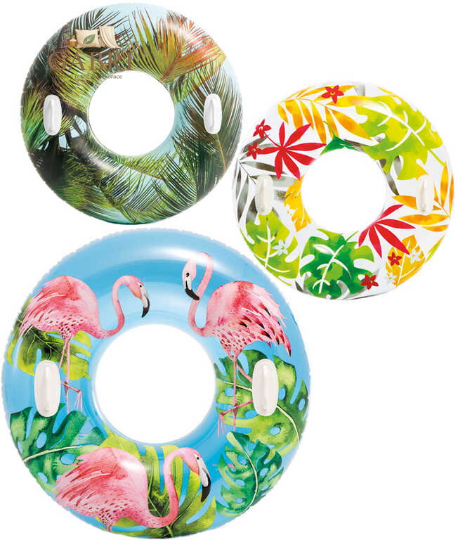 INTEX Kruh plavací se 2 madly 97cm nafukovací kolo do vody 3 druhy 58263