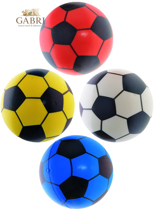 Míček pěnový balonek 11cm s potiskem soft kopačák 4 barvy
