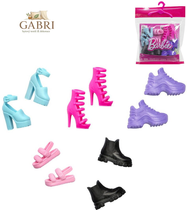 MATTEL BRB Kolekce stylových botiček set 5 párů pro panenku Barbie