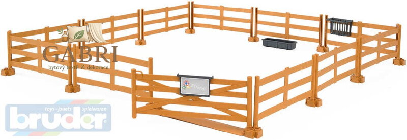 BRUDER 62604 Ohrada na hospodářská zvířata 1:18 set s doplňky plast